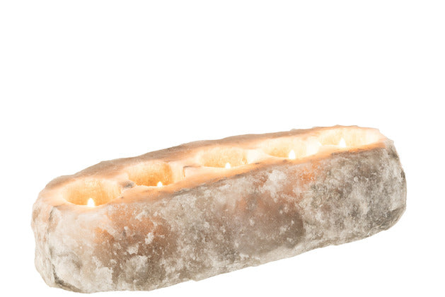 SALT ROCK CANDLE HOLDER L