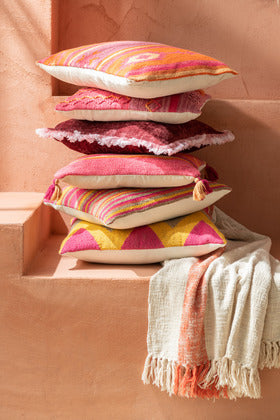 CORAL JUTE CUSHION COLLECTION "D" 48x48
