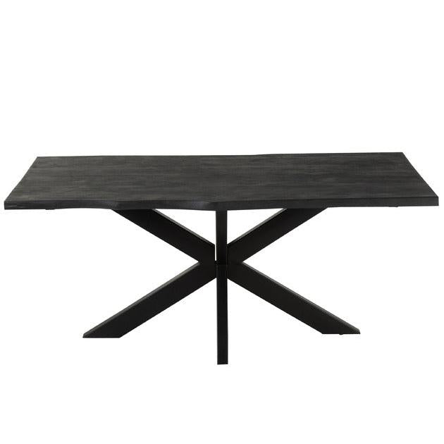 BLACK ACACIA DINING TABLE 180