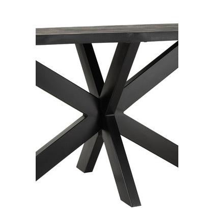 BLACK ACACIA DINING TABLE 180