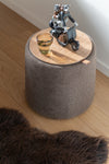 BROWN PUFF/SIDE TABLE