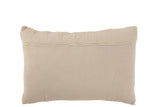 LINEN STRIPES RECT. CUSHION-BEIGE