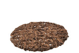 CANE MAT - TOAST BROWN