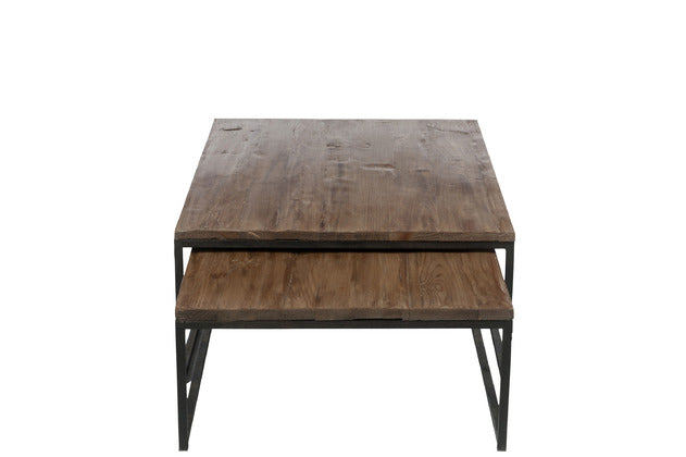 MANGO INDUSTRIAL COFFEE TABLE SET | 120X80X38CM / 120X72X32CM