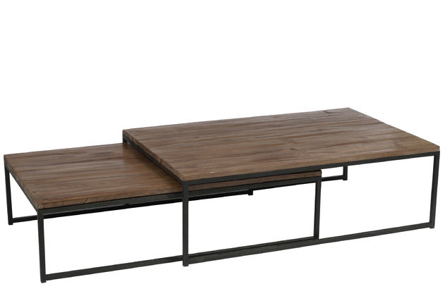 MANGO INDUSTRIAL COFFEE TABLE SET | 120X80X38CM / 120X72X32CM