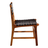 BILL BLACK - TEAK AND BLACK LEATHER CHAIR