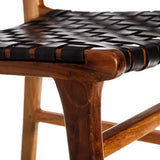 BILL BLACK - TEAK AND BLACK LEATHER CHAIR