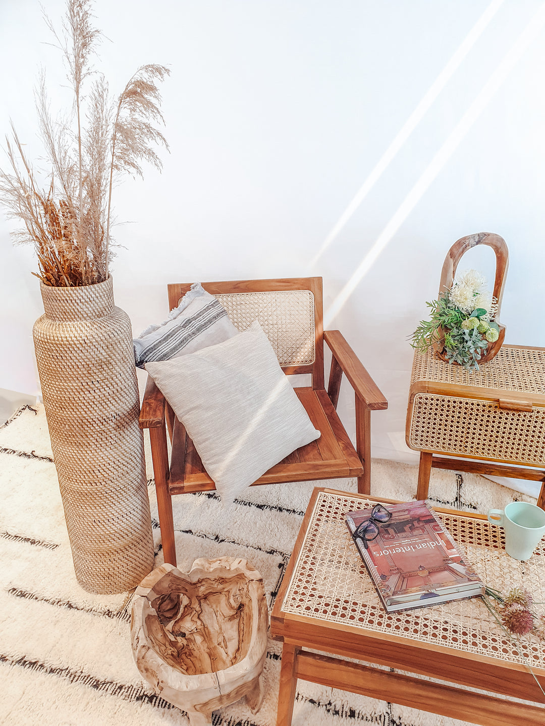 CERAM TEAK POT | NATURAL 35X30CM