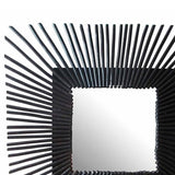CARIBE BLACK - BLACK RATTAN MIRROR