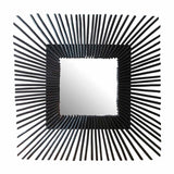 CARIBE BLACK - BLACK RATTAN MIRROR