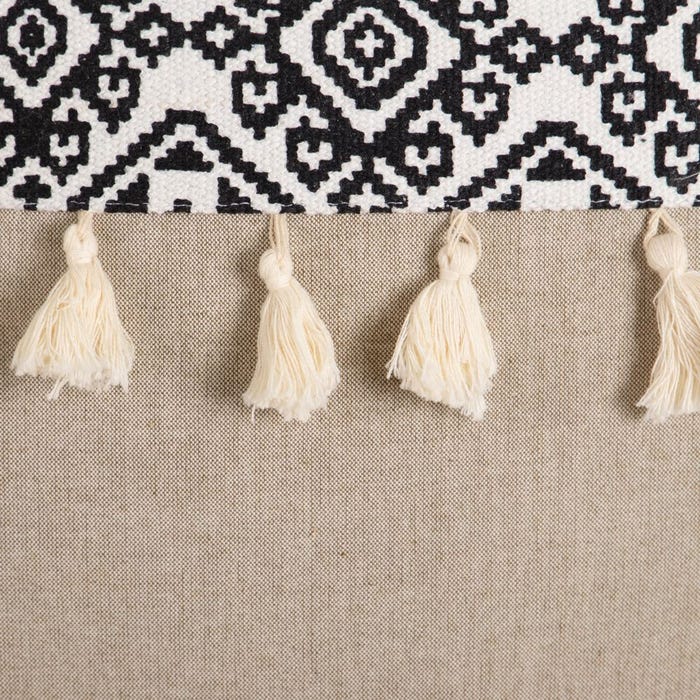 DENZ CUSHION | BEIGE/BLACK&WHITE