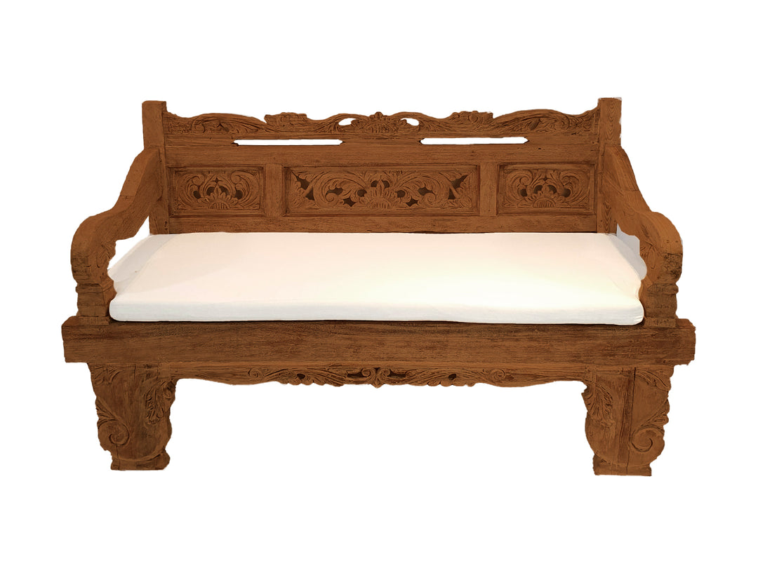 DURIAN - INDONESIAN CARVED TEAK WOOD DAYBED