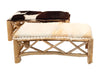 EOS - TEAK BRANCH BENCH WITH GOAT SKIN