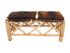 EOS - TEAK BRANCH BENCH WITH GOAT SKIN