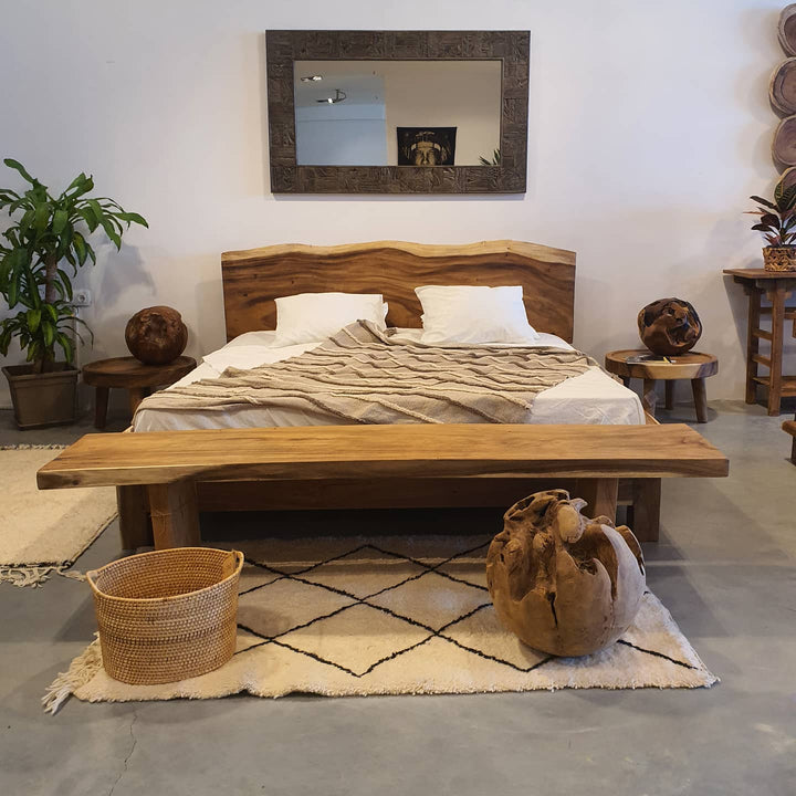 ITACA - SUAR SLAB SOLID  WOOD BED