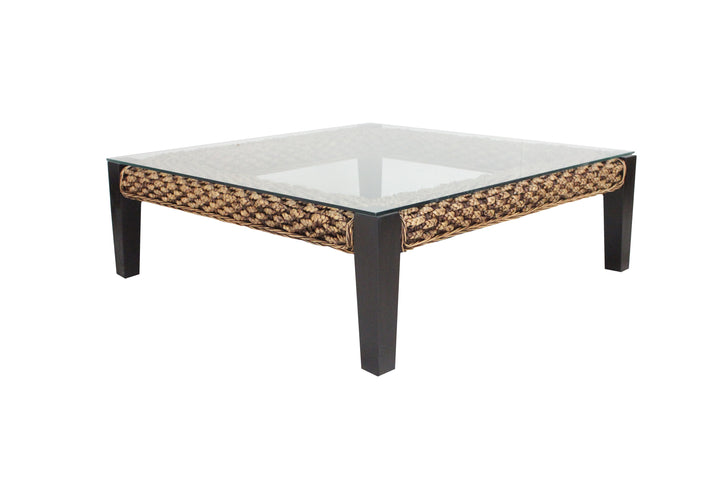 FAKARAVA WATER HYACINTH COFFEE TABLE | NATURAL 110X110X35CM