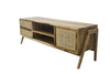 DESIDERIUM - TEAK WOOD AND RATTAN TV CONSOLE