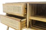 DESIDERIUM - TEAK WOOD AND RATTAN TV CONSOLE
