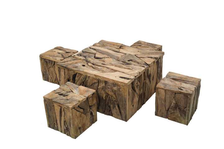 MANIHI - NATURAL TEAK WOOD STOOL
