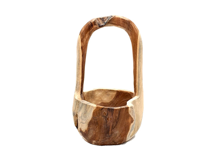 ISMENE TEAK POT | NATURAL 20X35CM