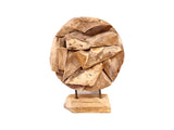 NADI - TEAK WOOD STAND FIGURE - ROUND