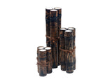 TRIPLE BAMBOO CANDLE BLACK