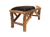 SIRIUS - RECLAIMED TEAK BENCH WITH GOAT SKIN