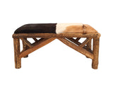 SIRIUS - RECLAIMED TEAK BENCH WITH GOAT SKIN