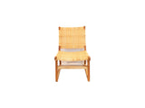 AKRASIA - NATURAL TEAK WOOD AND WOOVEN RATTAN ONE SEATER SOFA