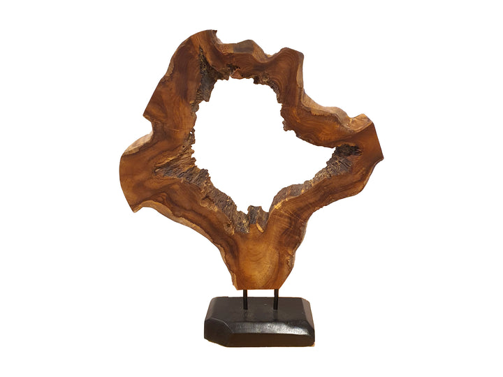BATU HIU TEAK FIGURE STAND | 35X15X60CM