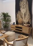 DESIDERIUM - TEAK WOOD AND RATTAN TV CONSOLE