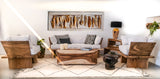 SEYCHELLES - TWO SEAT SOLID WOOD SOFA